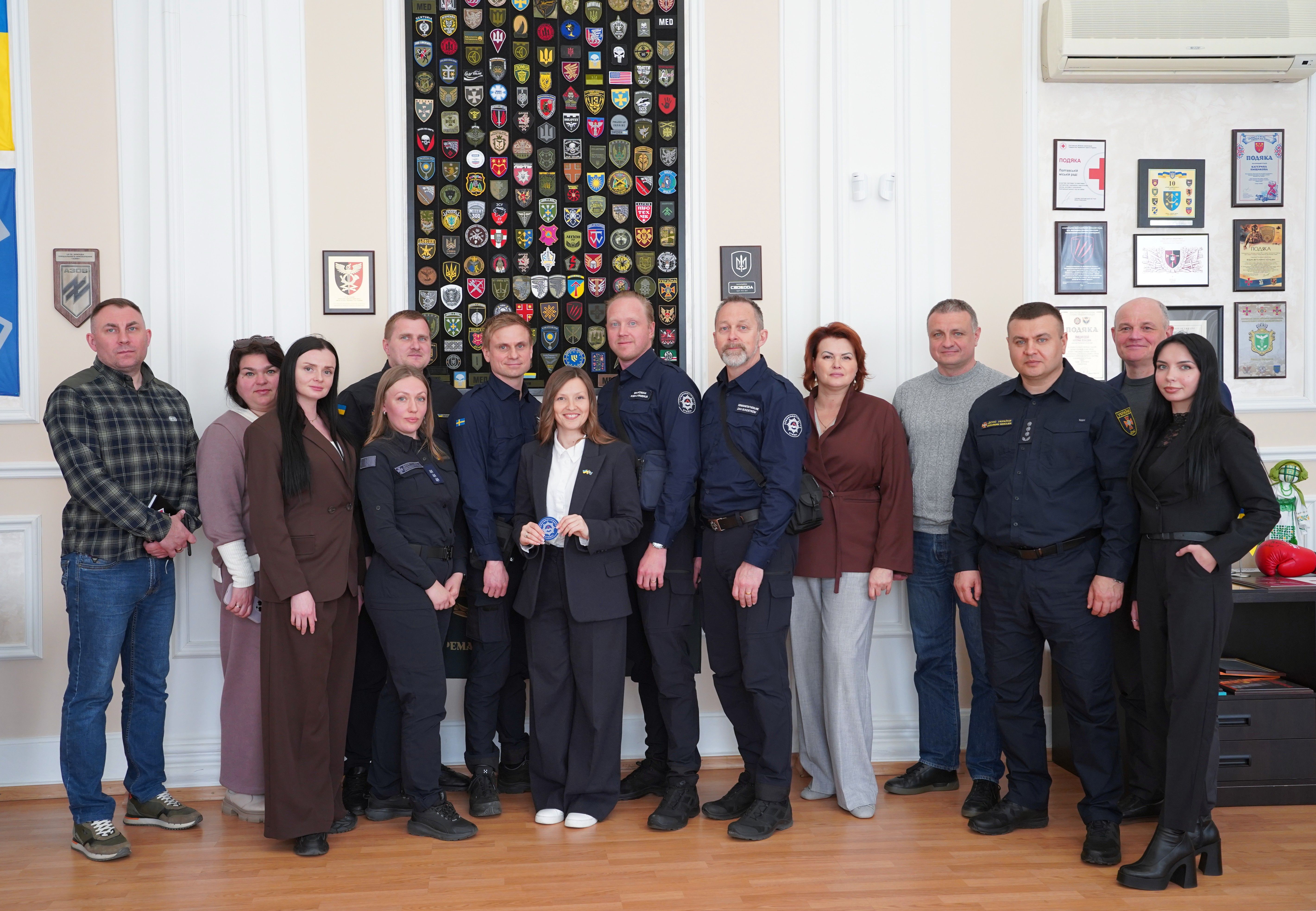 Полтавську громаду відвідала делегація шведської рятувальної служби